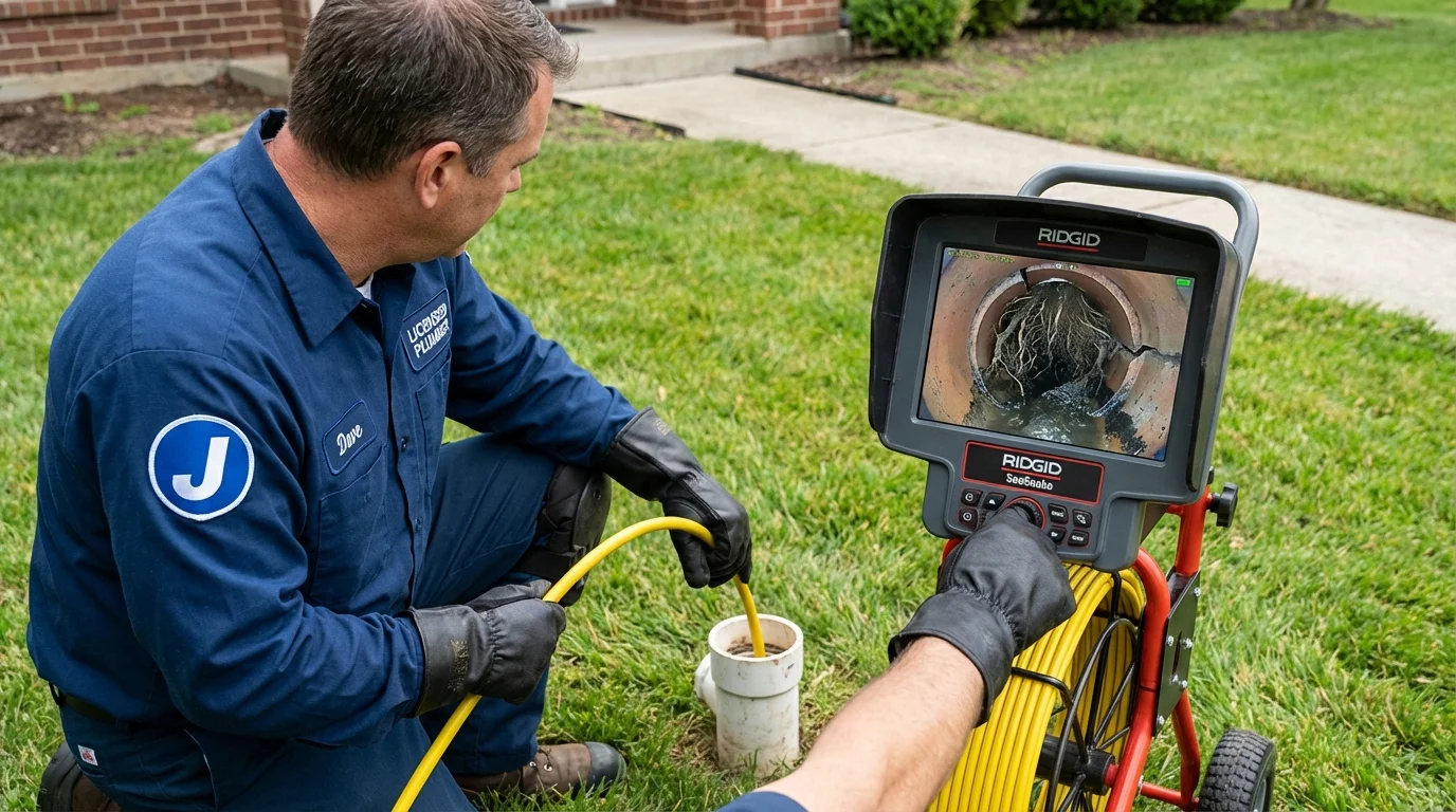 Sewer camera inspection being performed by Johns Plumbing LLC in McAllen